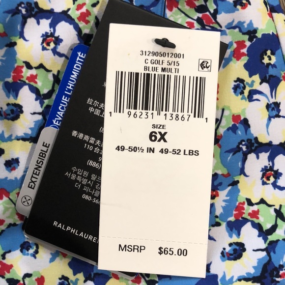 NWT! - RLX RALPH LAUREN Golf - Aim 4 Way Print Stretch Skort With Back Pleats - Picture 5 of 11